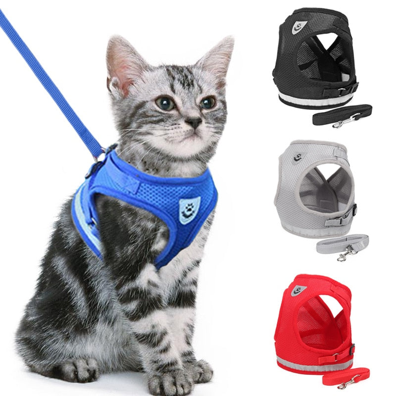 Adjustable Harness Vest Walking Lead Leash