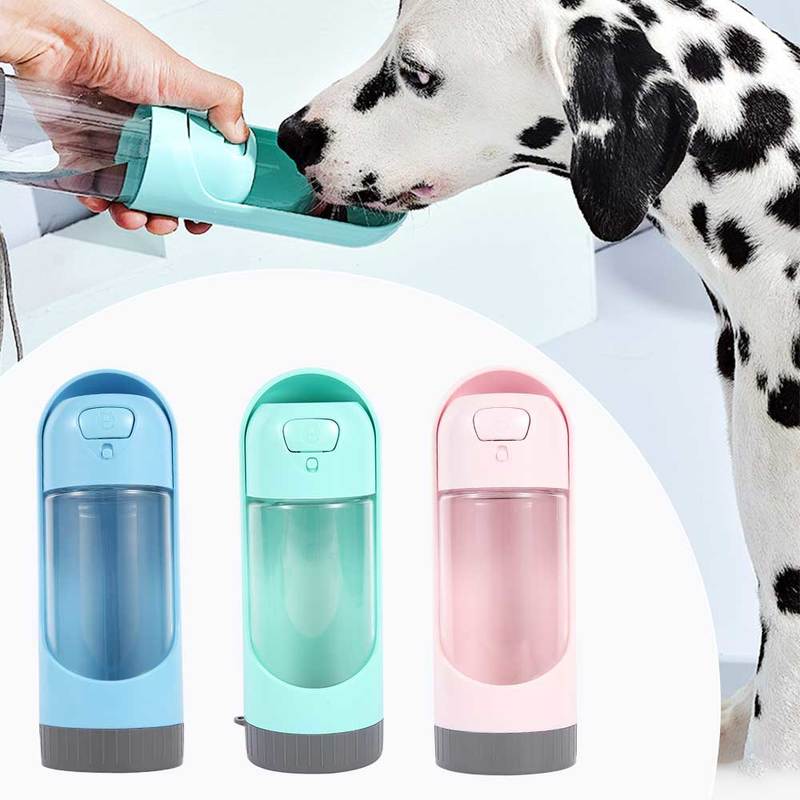 Portable Pet Dog Water Bottle 300ml Drinking Bowl